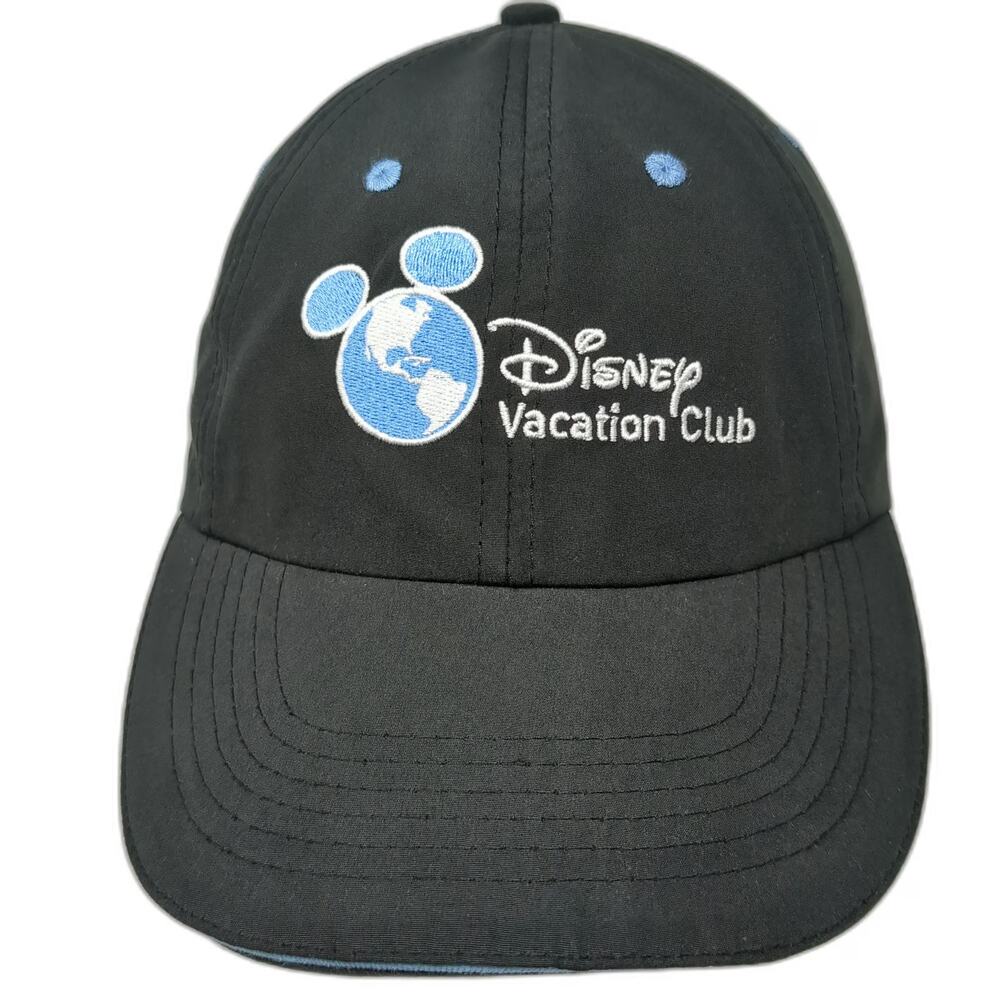 Disney Baseball Cap Black One Size Vacation Club Member Mickey Mouse Globe Hat